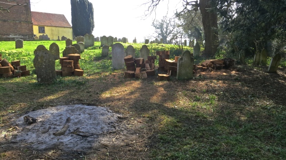All Saints churchyard logs