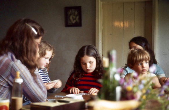 Jessica, Cherie, Maxine, Vital (and cousin Jackie playing cards 8.79