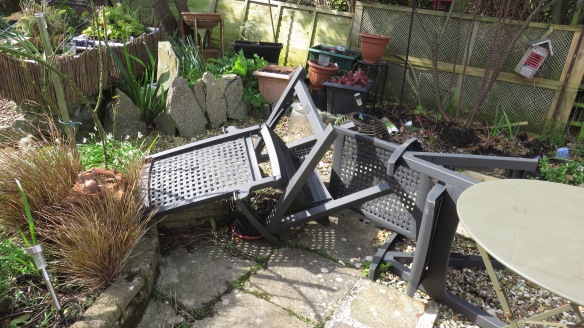 Chairs blown down