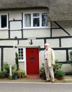 Derrick outside The Cruck Cottage
