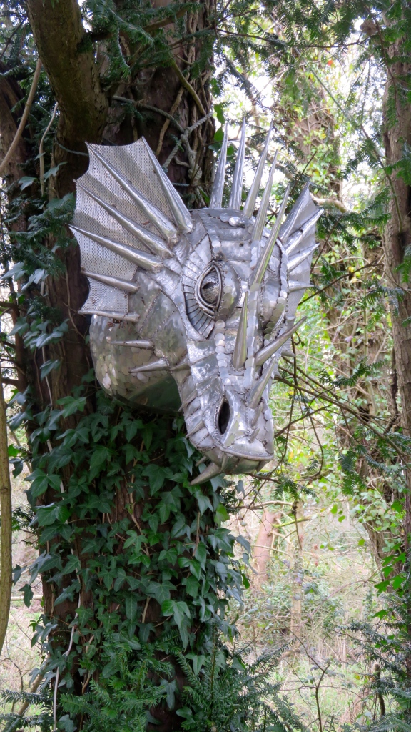 Dragon's head sculpture