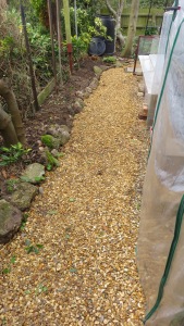 Front gravel path
