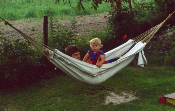 Matthew and Sam in hammock 8.81 1