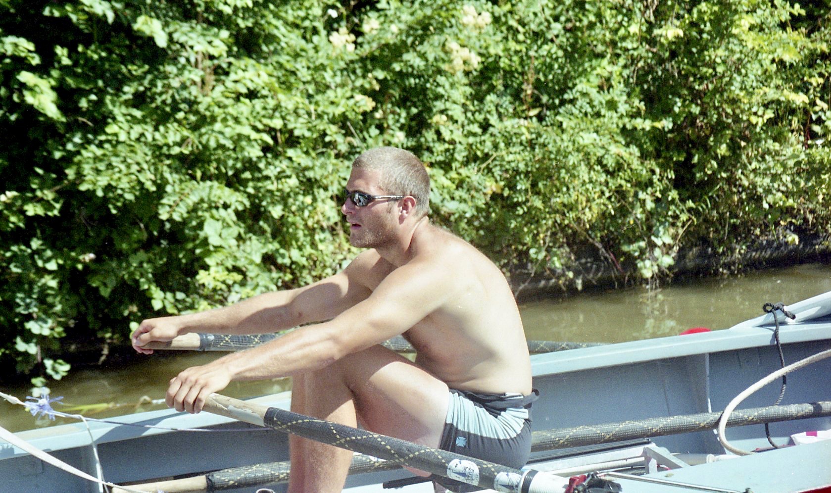 Sam rowing