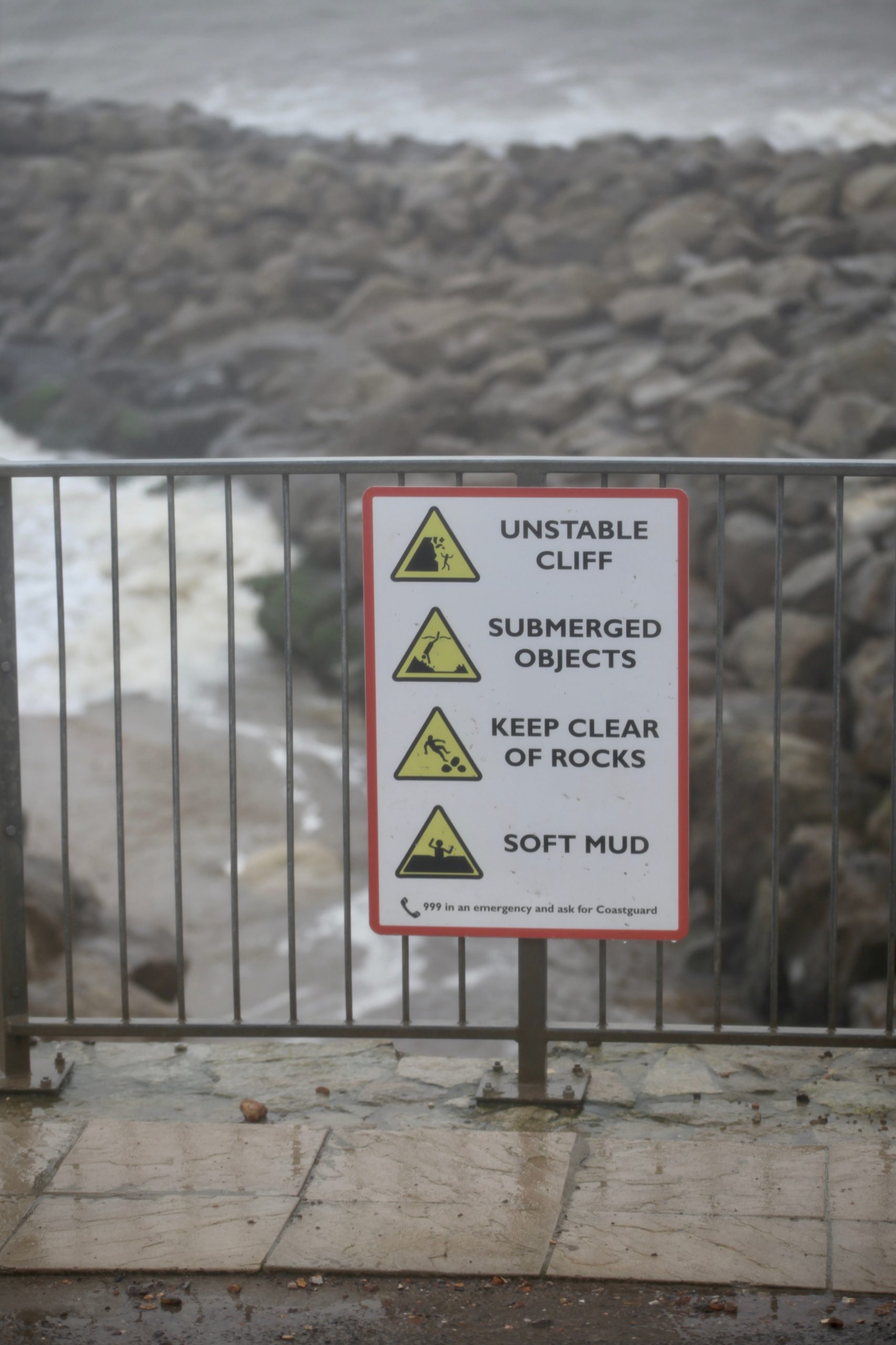 Warnings of Unstable Cliff etc