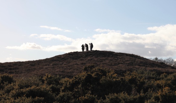 Photographers on hill (silhouette)