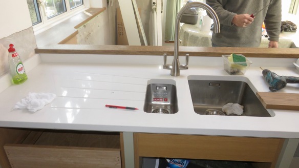 Sink and draining board