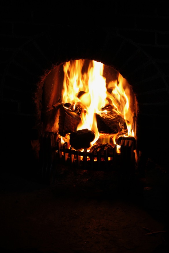 Log Fire at Turfcutter's Arms