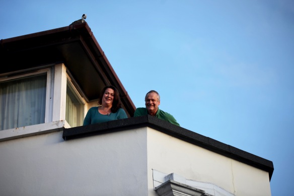 Becky and Ian on balcony