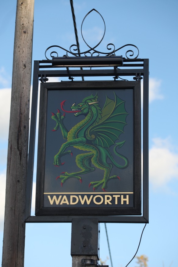 The Green Dragon pub sign