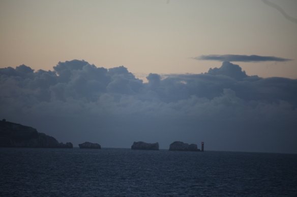 Isle of Wight and The Needles before sunrise