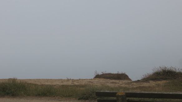 Sea mist with invisible Isle of Wight