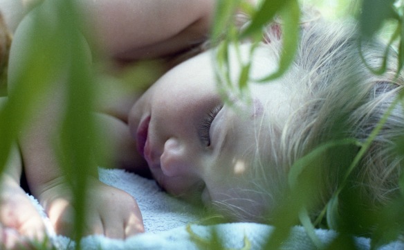 Louisa sleeping 1985 3