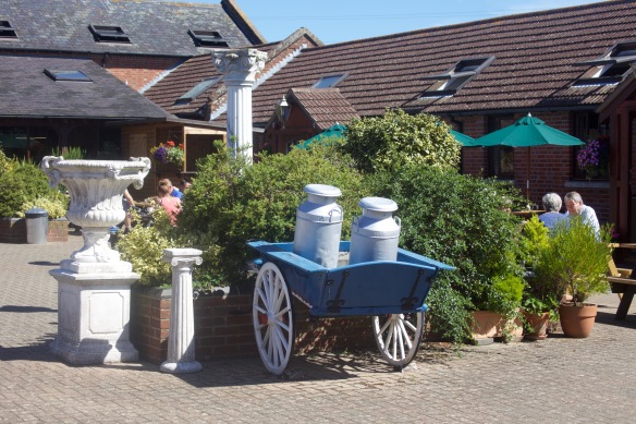 Milk cart and urn