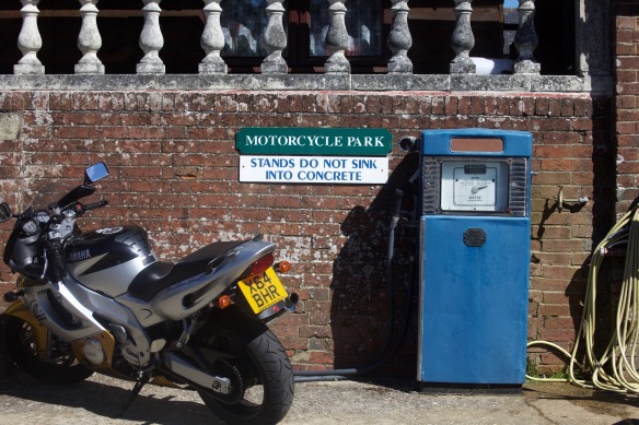 Motorcycle Park and petrol pump