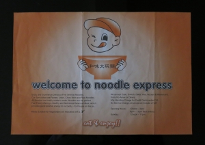 Noodle Express placemat