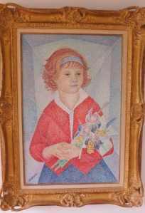 Pointillist portrait by Marevna