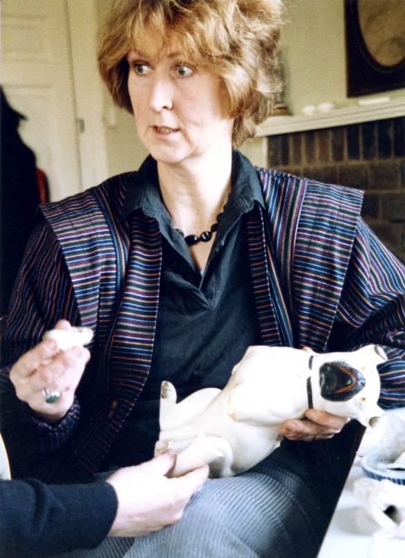 Mary Fry and broken ceramic dog