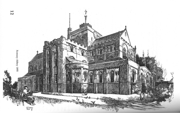 Romsey Abbey drawing
