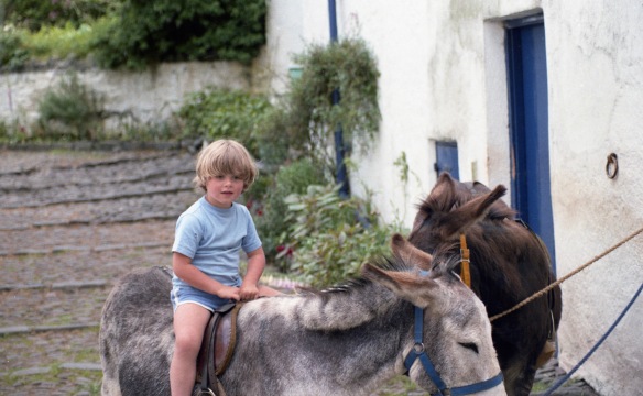 Sam on donkey 1985 1