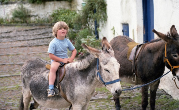 Sam on donkey 1985 2