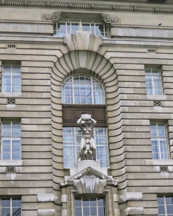 Sculpture of mother and child, County Hall