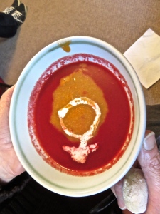 Soup with female symbol