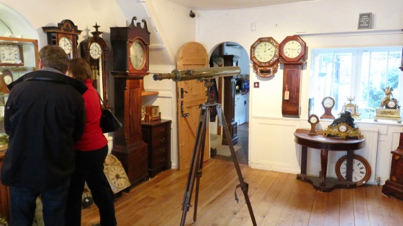 Telescope, clocks, and visitors