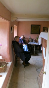 Trish and visitor, Hardy's cottage
