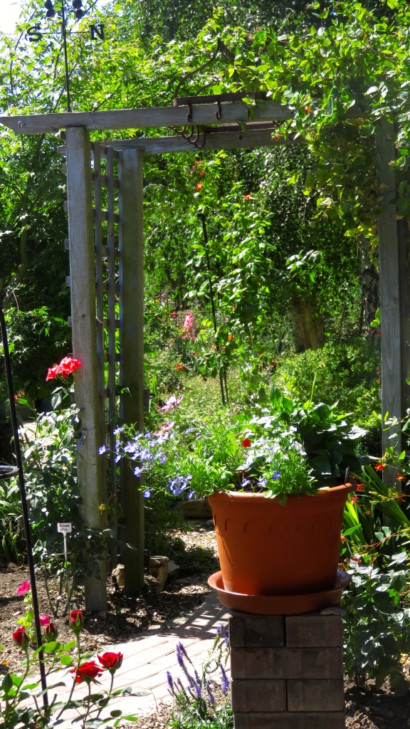 View through Rose Garden Entrance