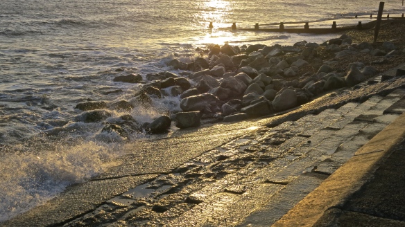 Waves on rocks