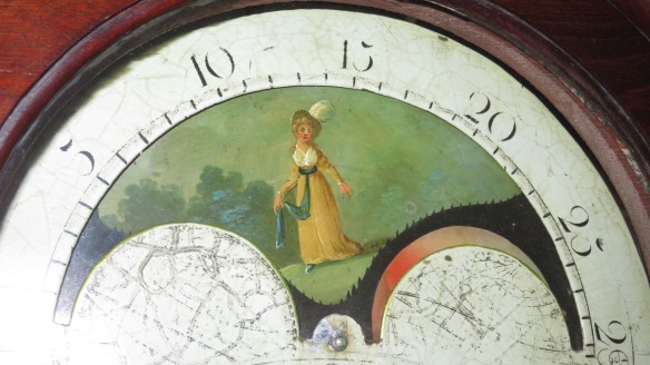 Woman on clock face