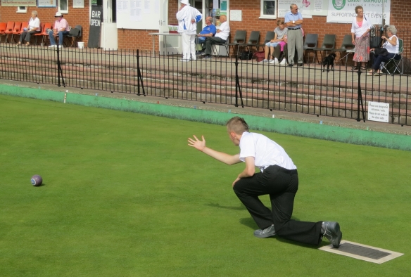 Young lad bowling