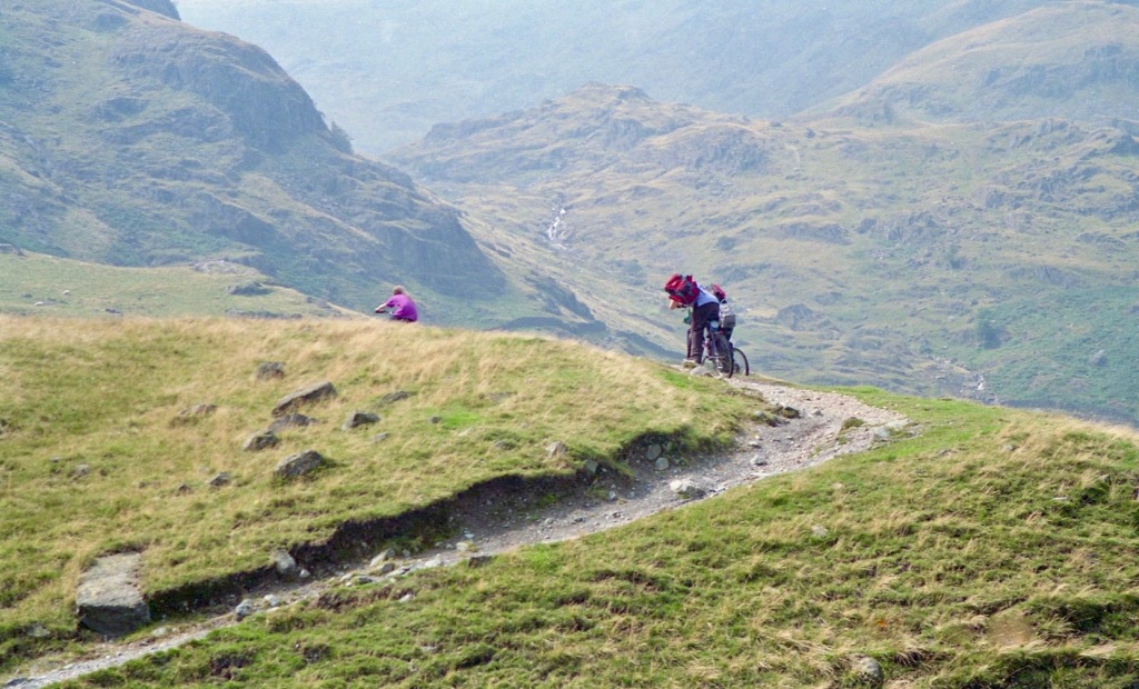 Sam, Louisa, and James A mountain biking from Haweswater 20.8.92 1
