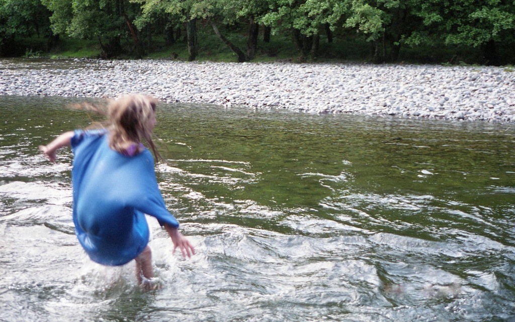 Louisa jumping into water 8.92
