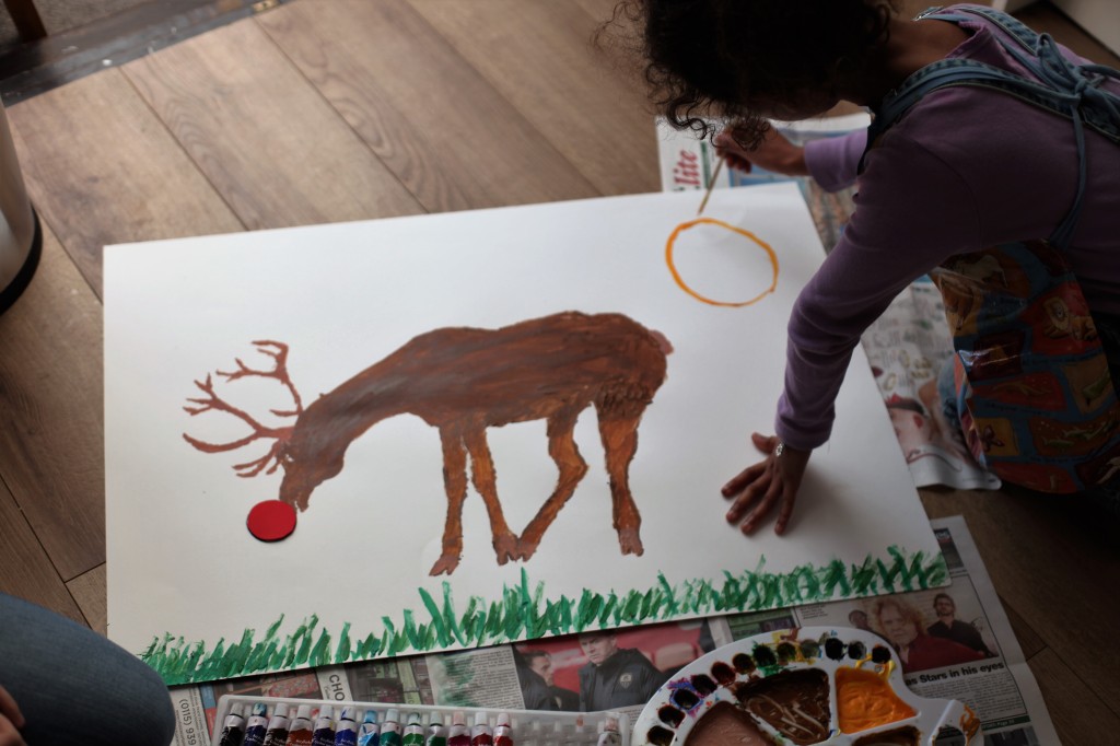 Painting Rudolph the Reindeer