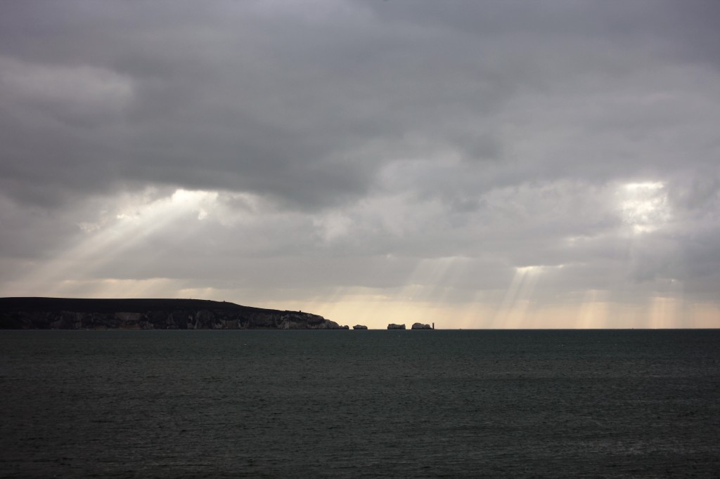 Cloudscape with Jesus beams over Isle of Wight