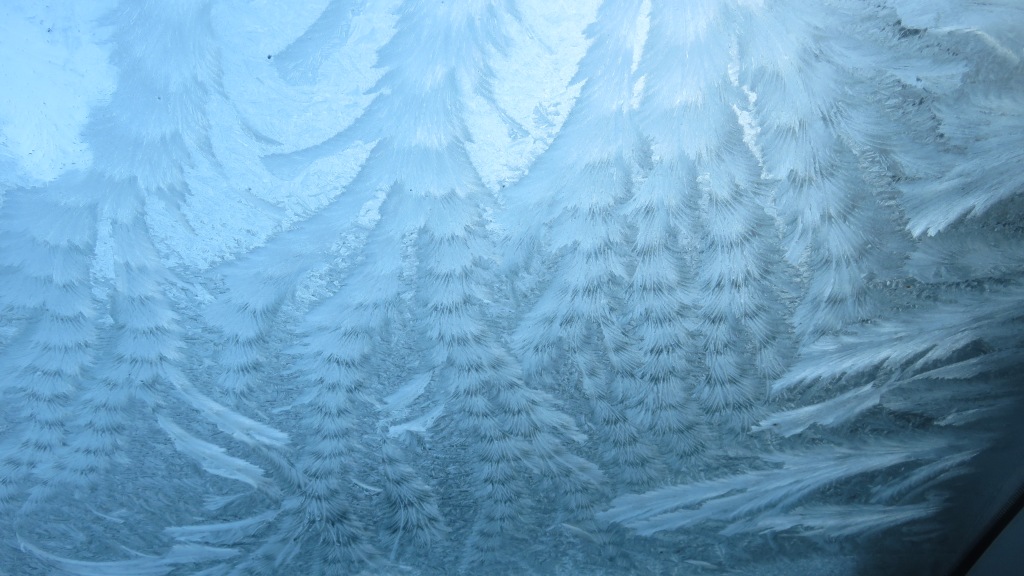 Frost on windscreen 1
