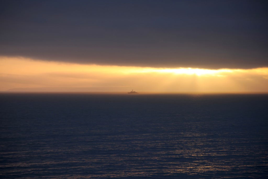Ship in sunset 3