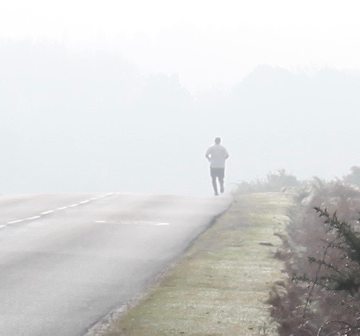 Jogger in mist