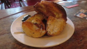 Roast potatos and Yorkshire pudding