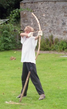 James A firing bow and arrow 21.8.92 4